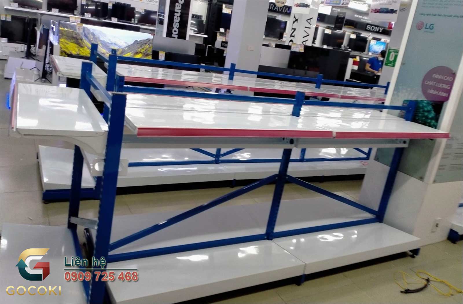 Kệ điện máy thanh lý giá rẻ, chịu tải lớn, mới 95% - Sẵn kho giao ngay