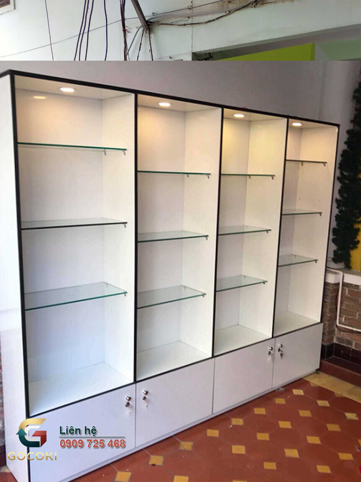 Kệ mỹ phẩm thanh lý giá rẻ, đẹp như mới đến 95% - Kho hàng sẵn có
