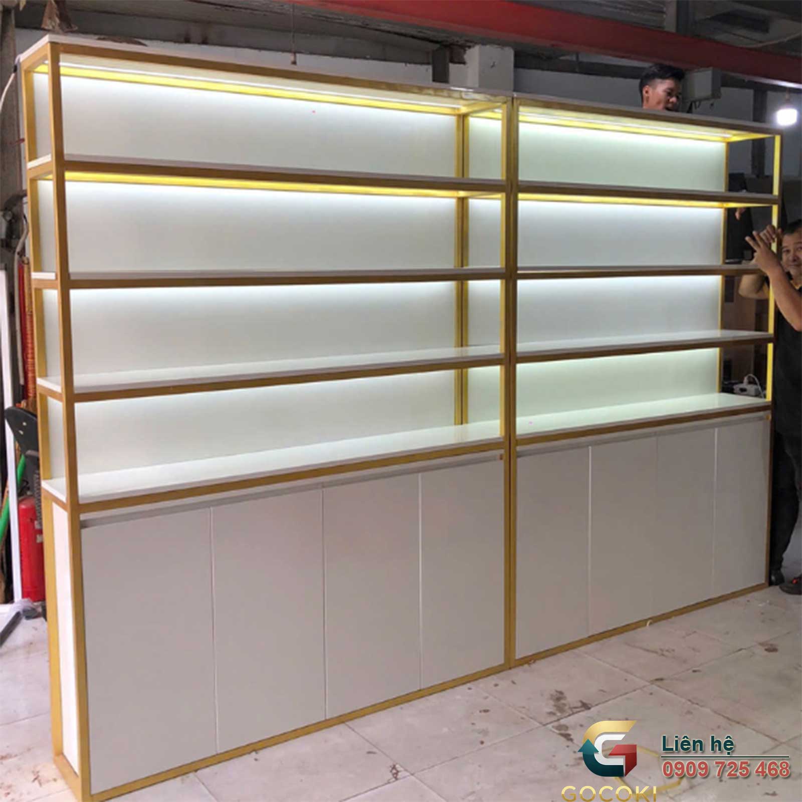 Kệ mỹ phẩm thanh lý giá rẻ, đẹp như mới đến 95% - Kho hàng sẵn có