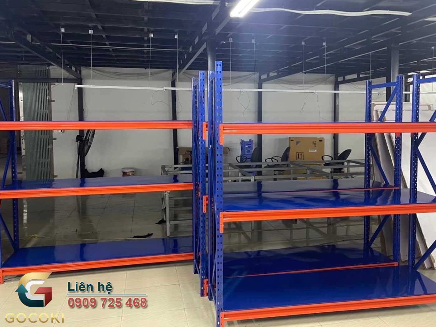 Kệ trung tải 3 tầng thanh lý mới 95% giá rẻ tiết kiệm 50% chi phí