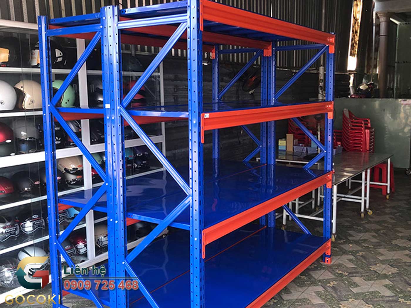 Kệ trung tải 4 tầng thanh lý giá rẻ - Bán hàng cũ chất lượng như mới