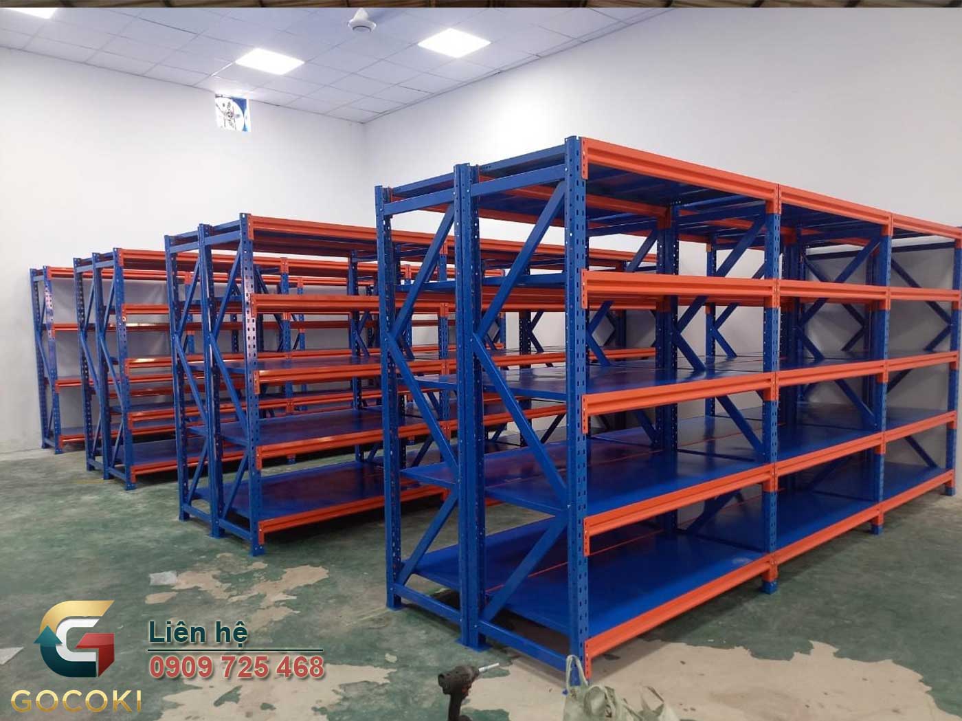 Kệ trung tải 5 tầng thanh lý giá tốt - Bán lô kệ cũ chịu tải cao ưu đãi ngay