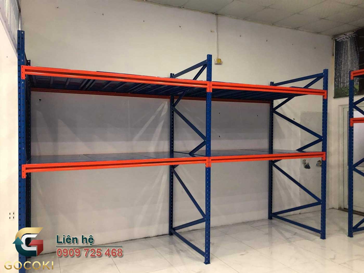 Kệ trung tải 2 tầng thanh lý giá rẻ, còn 90% – có sẵn