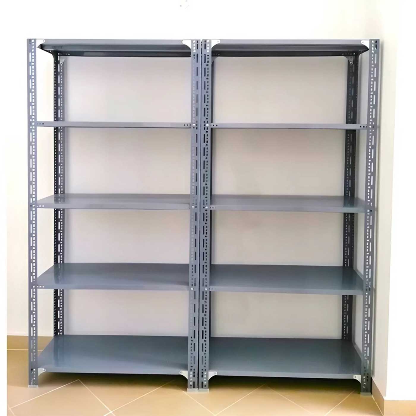 Kệ sắt v lỗ 5 tầng thanh lý giá rẻ, mới 95% cho kho xưởng