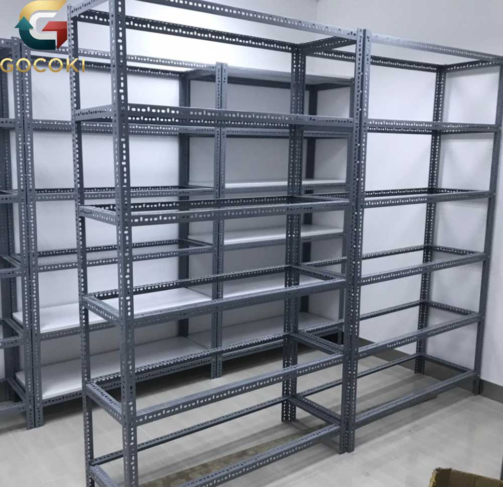 Hình ảnh hệ kệ lưu trữ lắp ráp trong kho hàng thực tế