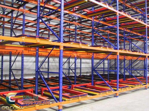 Kệ Pallet Push Back thanh lý