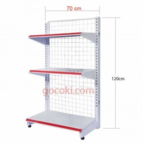 Kệ Siêu Thị Đơn Lưng Lưới 0.7m x 1.2m