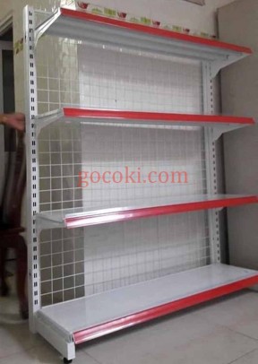 Kệ Siêu Thị Đơn Lưng Lưới 0.7m x 1.5m
