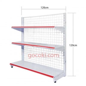 Kệ Siêu Thị Đơn Lưng Lưới 120cm x 120cm
