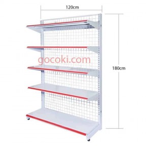 Kệ Siêu Thị Đơn Lưng Lưới 120cm x 180cm