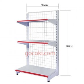 Kệ Siêu Thị Đơn Lưng Lưới 90 cm x 120m